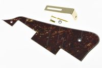 KAISH Vintage Tortoise LP Guitar Pickguard Scratch Plate With High Quality Gold Bracket