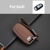 hgjmgkkk Leather TPU Car Key Cover Case For Audi Q8 C8 A6 A7 A8 2018 2019 Auto Stlyling Holder Protection Shell Accessories