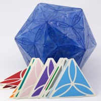 AJ Magic Cube Clover Leaf icosahedron 20ใบหน้าสติกเกอร์ปริศนาของเล่น Cubo magicos Anti stress ของเล่น Twist เกมทดสอบปัญญา
