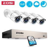 ZOSI H.265 + 8CH ชุดระบบกล้องไอพีระบบความปลอดภัย POE 5MP 8 X 5MP ซุปเปอร์กล้อง HD กลางแจ้งกันน้ำชุด NVR การบันทึกภาพของกล้องวงจรปิด