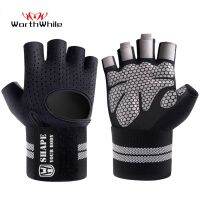 WorthWhile Half Finger Gym Fitness Gloves with Wrist Wrap Support for Men Women Crossfit Workout Power Weight Lifting Equipment