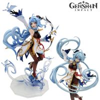 Morris8 27cm Genshin Impact Ganyu Anime Figure Klee Action Hu Tao/Keqing/Paimon Figurine Collection Model Doll Toy