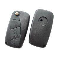 [A Car Home] 1 Pcs Flip Remote Car Key Case Shell สำหรับ Fiat Punto Ducato Stilo Panda Central 500 Key Fob 3ปุ่ม Uncut SIP22ใบมีด