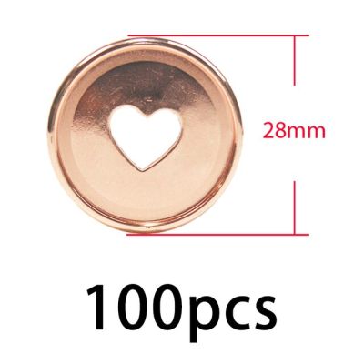 100ชิ้น28มม. ดิสก์รูปหัวใจแหวนผูกหลุมเห็ดผูกพันพลาสติกหัวเข็มขัดแบบจานโน้ตบุ๊คเครื่องผูกแหวนเครื่องใช้สำนักงาน