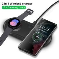 {KOLT Digital} 25W แท่นชาร์จไร้สายแบบ2 In 1,แท่นชาร์จเร็วคู่สำหรับ Samsung S22 S21 Galaxy Watch 5 4 Classic 3 Active Buds Pro