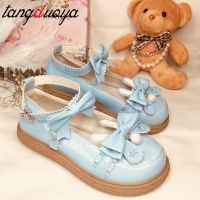 【LZ】∏  Doces Meninas Anime Lolita Sapatos para Mulheres Plataforma JK Tamanho Grande 40 Japonês Cat Paw Design Harujuku Kawaii Bonito Cosplay