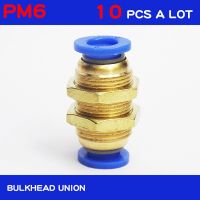 QDLJ-Pm6 High Quality 10pcs 6mm Pneumatic Air Valve Push In Quick Fittings Adapter