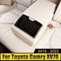 สติกเกอร์ติดถ้วยน้ำแถวหลังเบาะสำหรับ Toyota Camry 70 XV70 2018-2021 2022รถเหล็กสแตนเลส