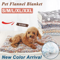 Dog Mat Pet Bed Thickened Flannel Blanket Pet Cat Soft Sleeping Bed Mat Cushion Home Portable Washable Rug Keep Warm S/M/L/XL/XXL/XXXL