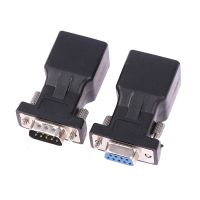 、’】- 1Pcs DB9 RS232 Male/Female To RJ45 Female Adapter COM Port To LAN Ethernet Port Converter