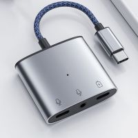 DDRR 3 In 1ชาร์จเร็ว PD 60W USB C ถึง3.5Mm Type-C อะแดปเตอร์เสียงสายแปลงสัญญาณแจ็คหูฟัง