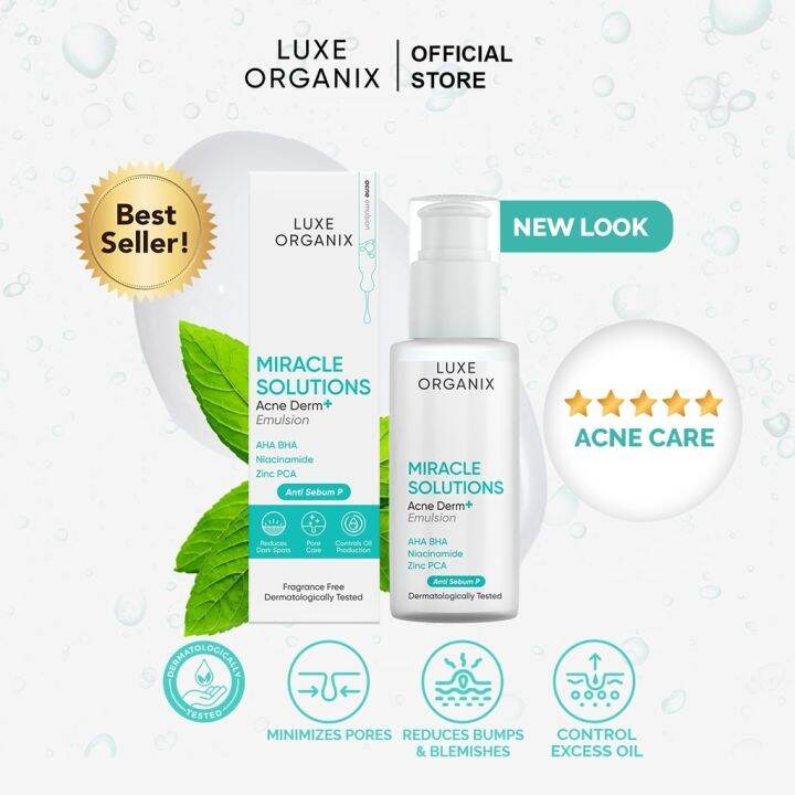 Luxe Organix Miracle Solutions Aha Bha Emulsion 80ml Lazada Ph