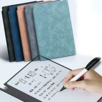 A5 Whiteboard Notebook Leather Memo Free Whiteboard Pen Erasing Cloth Reusable Weekly Planner Portable Stylish Office Rocketbook Note Books Pads