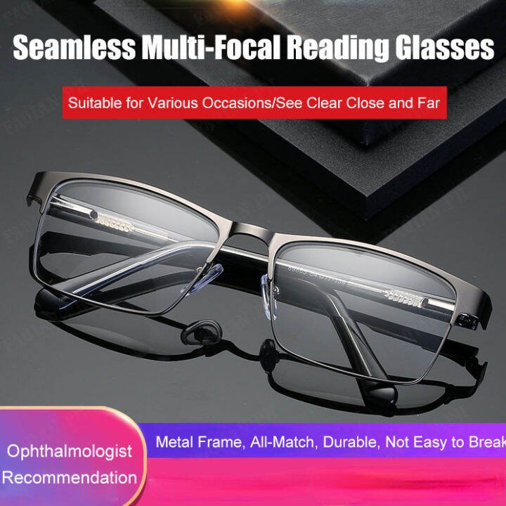 faqian Stylish Full Frame Reading Glasses with Prescription and Elastic ...