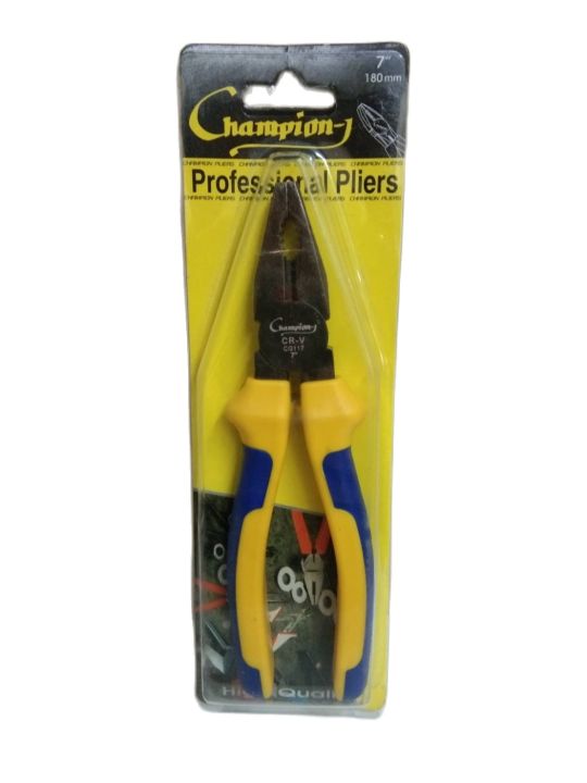 champion-pliers-7-คีมปากตรง-ขนาด7นิ้ว-ยี่ห้อ-champion-cr-v-cg117-จากตัวแทนจำหน่ายอย่างเป็นทางการ