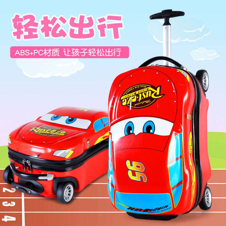 McQueen car children luggage case bumblebee pupils suitcase cartoon