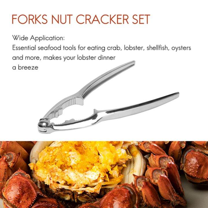 lobster-crackers-and-picks-set-crab-leg-cracker-tools-stainless-steel-seafood-crackers-and-forks-nut-cracker-14-pcs