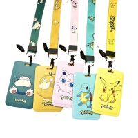 Baru Pokemon Pikachu Bulbasaur Lanyard tempat kartu kredit ID tas pelajar wanita pria perjalanan Bank Bus penutup kartu bisnis