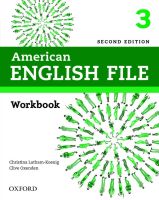 Bundanjai (หนังสือคู่มือเรียนสอบ) New American English File 2nd ED 3 Workbook (P)