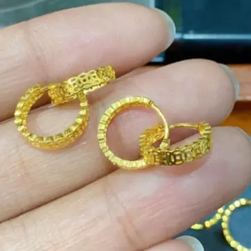 21k gold EARRING (EARRING-6261) | Gold earrings designs, Gold earrings, Gold  jewelry earrings