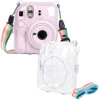 กระเป๋ากล้องจิ๋วเคสจัดเก็บคริสตัลใสพร้อม Tali Bahu สำหรับ Fujifilm Instax Mini 12สำหรับอุปกรณ์เสริมชิ้นส่วนกล้อง