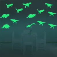 【CW】 9Pcs Glow In The Dark Dinosaurs Toys Stickers Ceiling Decal Baby Kid Room