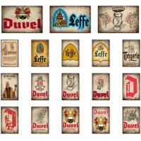 Wanghuilishop เบลเยียม Leffe Duvel Jupiler เบียร์ป้ายโลหะโปสเตอร์ Vintage Wall ภาพวาด Custom Pub Decor BB1-เหมาะสำหรับคนรักเบียร์