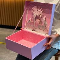 【Ready】? Gift Box Birthday Gift Box Gift Box Empty Box Packaging Box Girls Princess Dress Tanabata Large Accompaniment Gift Box
