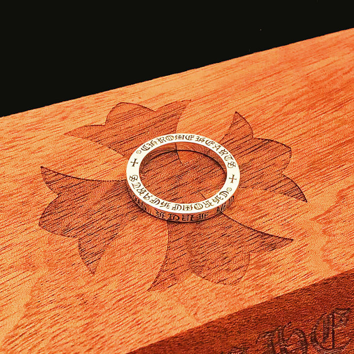 แหวนฮิปฮอปโครเมี่ยมสุดเท่สำหรับคู่รักชายและหญิง3มม-แหวนฮิปฮอปแนวย้อนยุคแนวพังค์ยุโรปและอเมริกา