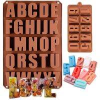 【CW】 26 English Letters Large Silicone Mold Chocolate Candy A-Z Large Letters   Size 0-9 Cake Pan Birthday Party Cake Decoration