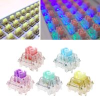 5PCS 5Pin KeyFirst Bling Switches RGB Linear Switch POM Axis for Custom Mechanical Keyboard 30G 45G 62G 67G 80G Force H8WD