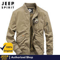 JEEP SPIRIT เสื้อโค้ทตัวบนของผู้ชายแบบลำลองธุรกิจขนาดใหญ่คอตั้งใหม่สำหรับฤดูใบไม้ร่วงเสื้อแจ็คเก็ตบอมเบอร์2022ของผู้ชาย