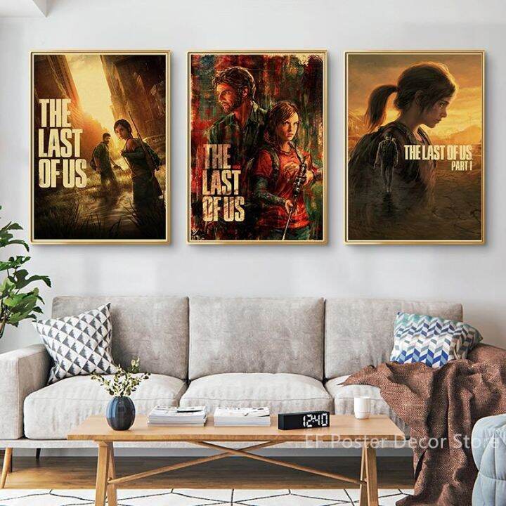 hot-the-last-of-us-part-1-2-โปสเตอร์-aesthetic-gaming-พิมพ์ภาพวาด-vintage-home-room-bar-cafe-art-wall-decor-ของขวัญ-retro-ภาพ