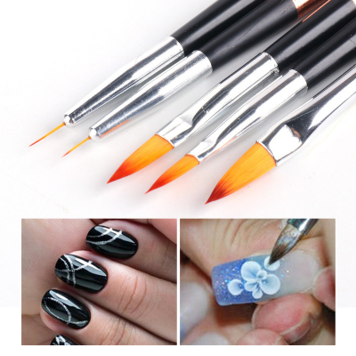 Nail Art Brush Set Manicure Tools Gradient Gel Builder Drawing Carving Ombre Brushes French Nail Design Painting Pen