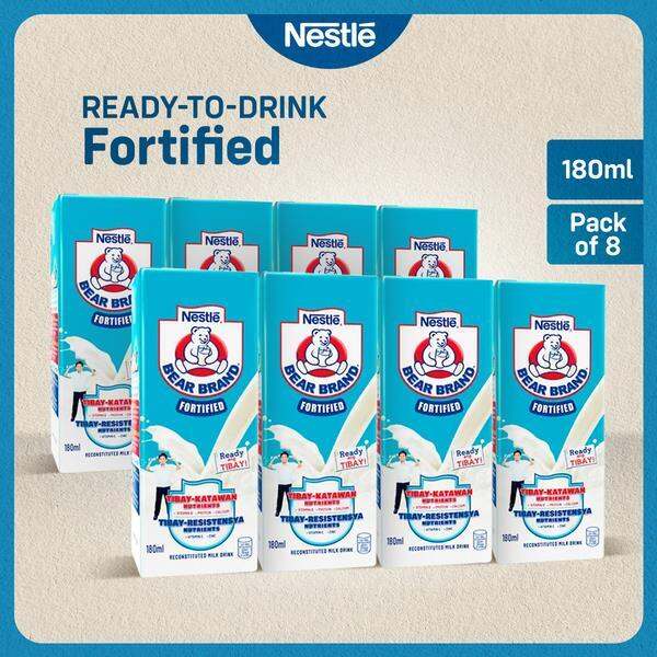 Bear Brand Fortified Ready-to-drink 180ml - Pack Of 8 