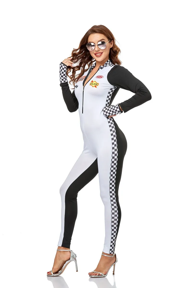 Sexy Race Car Driver Halloween Costume Plus Size Sexy Woman Long Sleeves Race Car Driver Jumpsuit Racer Racing  Girl Uniform With Gloves Set Halloween Cosplay Costume Sexy Costumes  AliExpress | Sexy Race Car Driver Uniform Girl Racing Driver