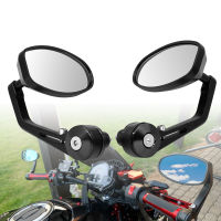 22mm Motorcycle Mirror White Glass Handle Bar End Rearview Side Mirror For YAMAHA mt07 mt09 fz07 fz09 mtfz 07 09 mt10