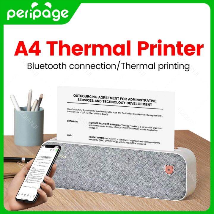 Peripage A40 Portable A4 Printer Paper Mini Inkless Thermal Wireless