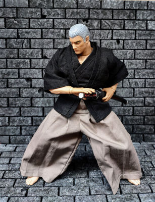 112 Scale ทหารชาย Samurai Uniform Kimono Top กางเกงเสื้อผ้าชุด Fit 6 GW VT Strong Body Action Figure ตุ๊กตา