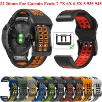 （Bar watchband）JKER นาฬิกาข้อมือ22Mm,สายสำหรับการ์มิน Fenix 7 Fenix 6 7X 5 5 Plus Forerunner 935 945สายรัดข้อมือซิลิโคนปลดเร็ว