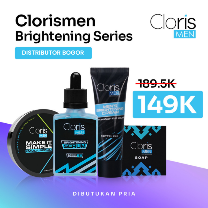 Clorismen Paket Brightening Series Pencerah Wajah Pria Cloris Men ...