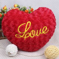23cm Soft Solid Color Love Heart Pillow Cushion Comfortable Cotton Love Heart Pillow Sofa Cushion Decoration Valentines Day Gift Travel pillows