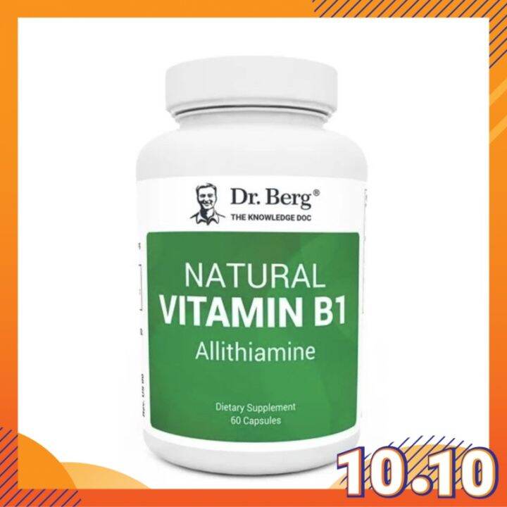 Dr. Berg's Natural Vitamin B1 Allithiamine 60 Capsules | Lazada