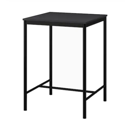 Bar table, black 67x67 cm.