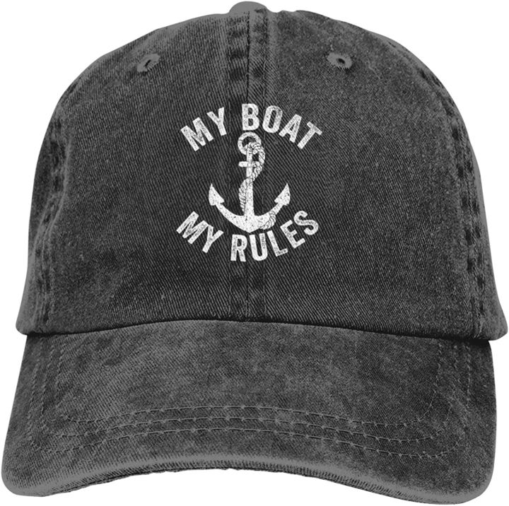 denim-cap-my-boat-my-rules-8-baseball-dad-cap-classic-adjustable-casual-sports-novel-for-men-women-hats