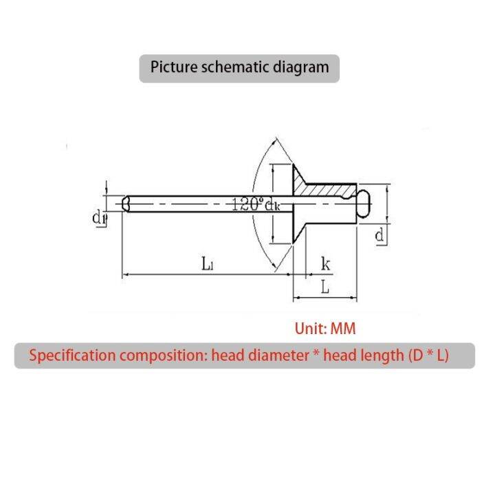 304-stainless-steel-countersunk-flat-head-aluminum-rivet-core-pulling-rivet-open-decorative-rivet-diameter-m3-m3-2-m4-m5