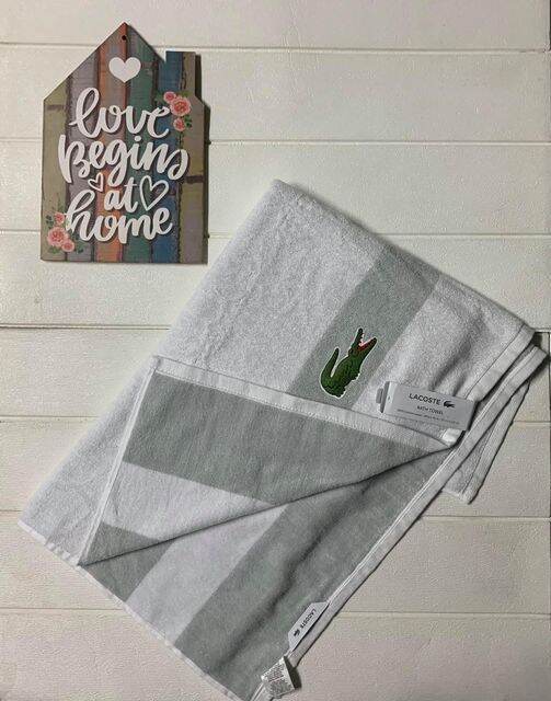 Lacoste Cotton Bath Towels Lazada PH