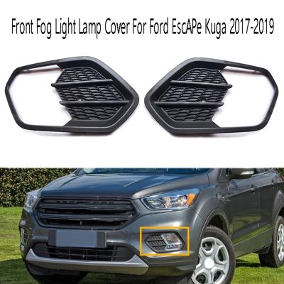 Car Left &amp; Right Front Bumper Fog Light Lamp Frame Grille Cover Fog Lamp Frame for Ford Escape Kuga 2017-2019