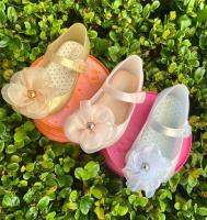 2023 New Flower Childrens Shoes Summer Girls Sandals Princess Baby Bow Jelly Cute Single Shoe