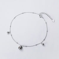 925 Sterling Silver Bells Jeweler Anklets For Women Beads Foot Bracelet Silver On Leg Chain Dance Graduation Gift